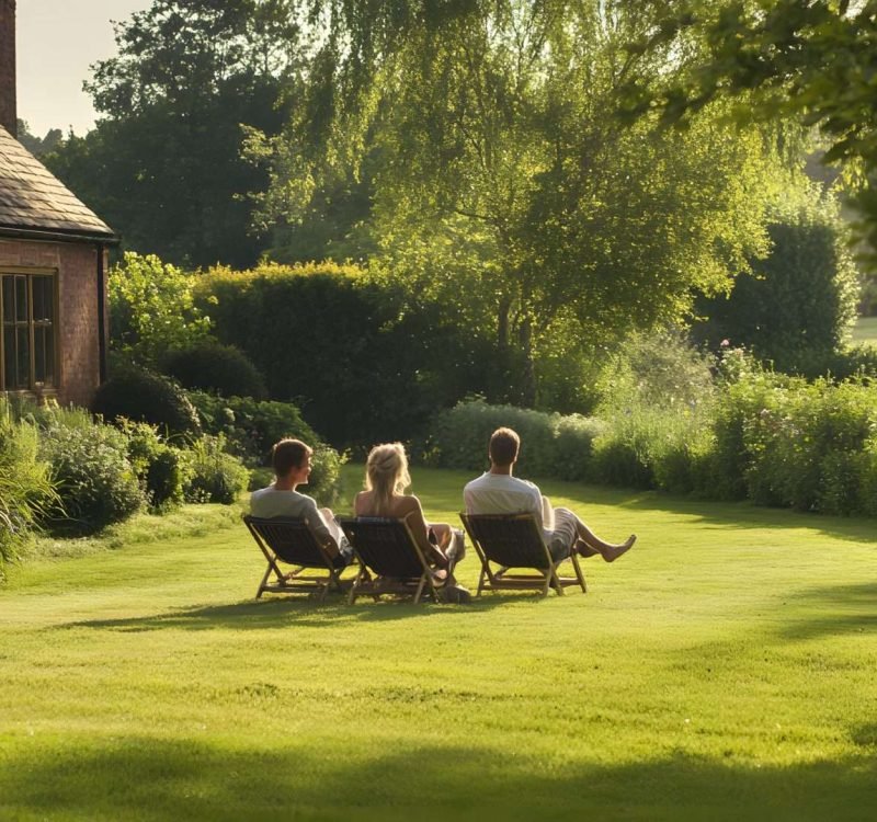 family-relaxation-peaceful-weekend-serene-garden